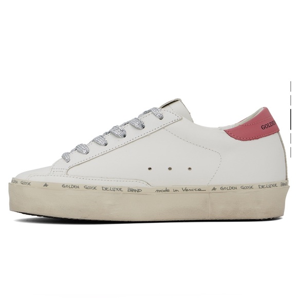 Golden Goose Hi Star Sneaker White Pink Silver Cream NIB Auth - Picture 3 of 6